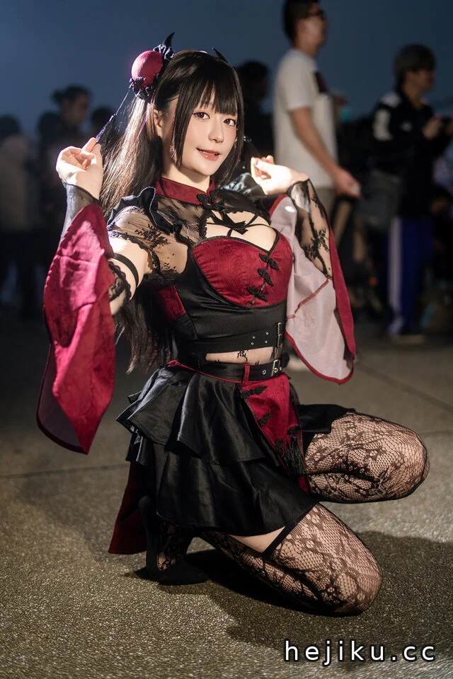 夜色中的华丽交响：FF46现场Grace kaori新中式暗黑美学COS