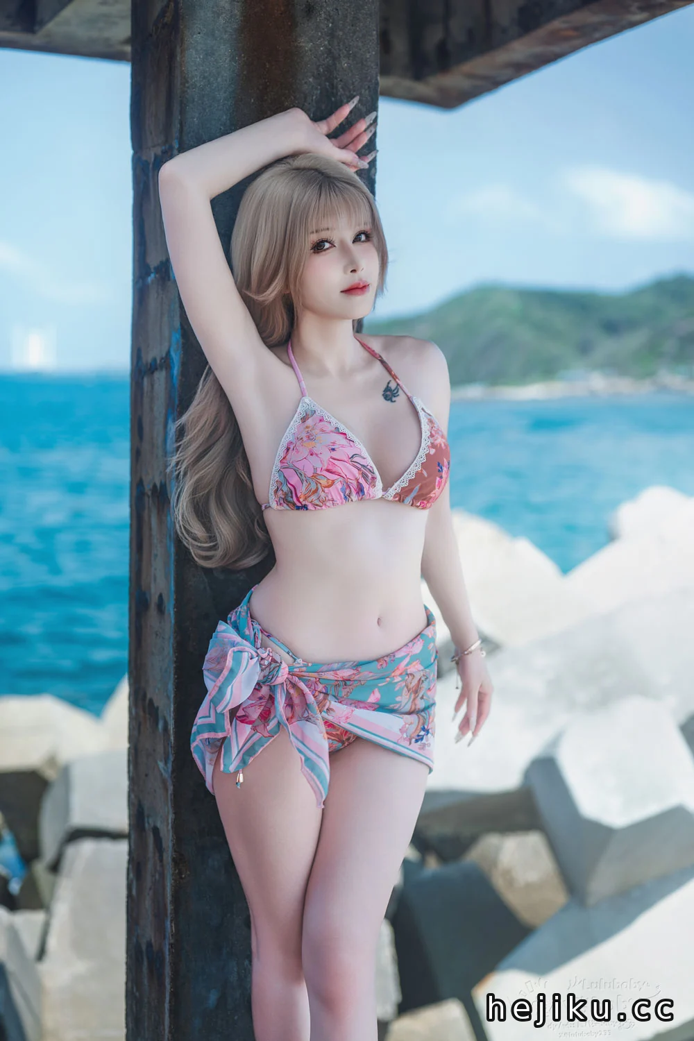 鹿八岁baby 粉色泳衣 [40P-472M]